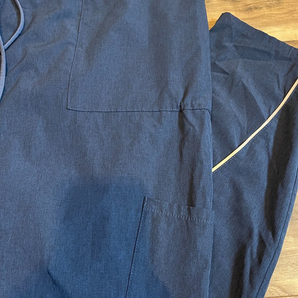 Women's Jaanuu Royal Blue Scrub Windbreaker Style Pants 3X - Picture 4 of 6